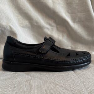SAS 7W Mary Jane Black Leather Comfort Loafers